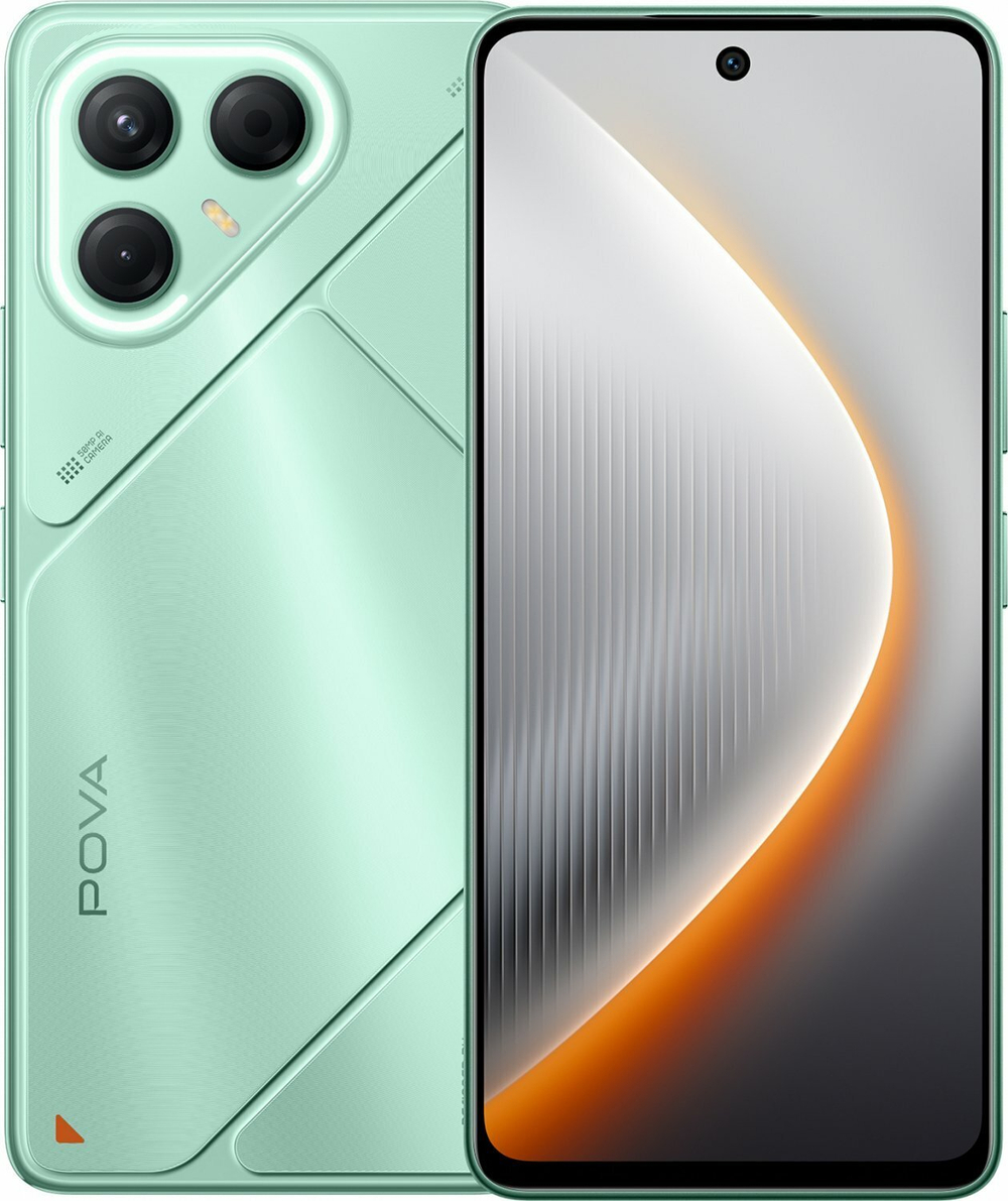 Смартфон TECNO POVA 7 5G 8/128 ГБ Ростест(ЕАС), Dual nano SIM, зеленый