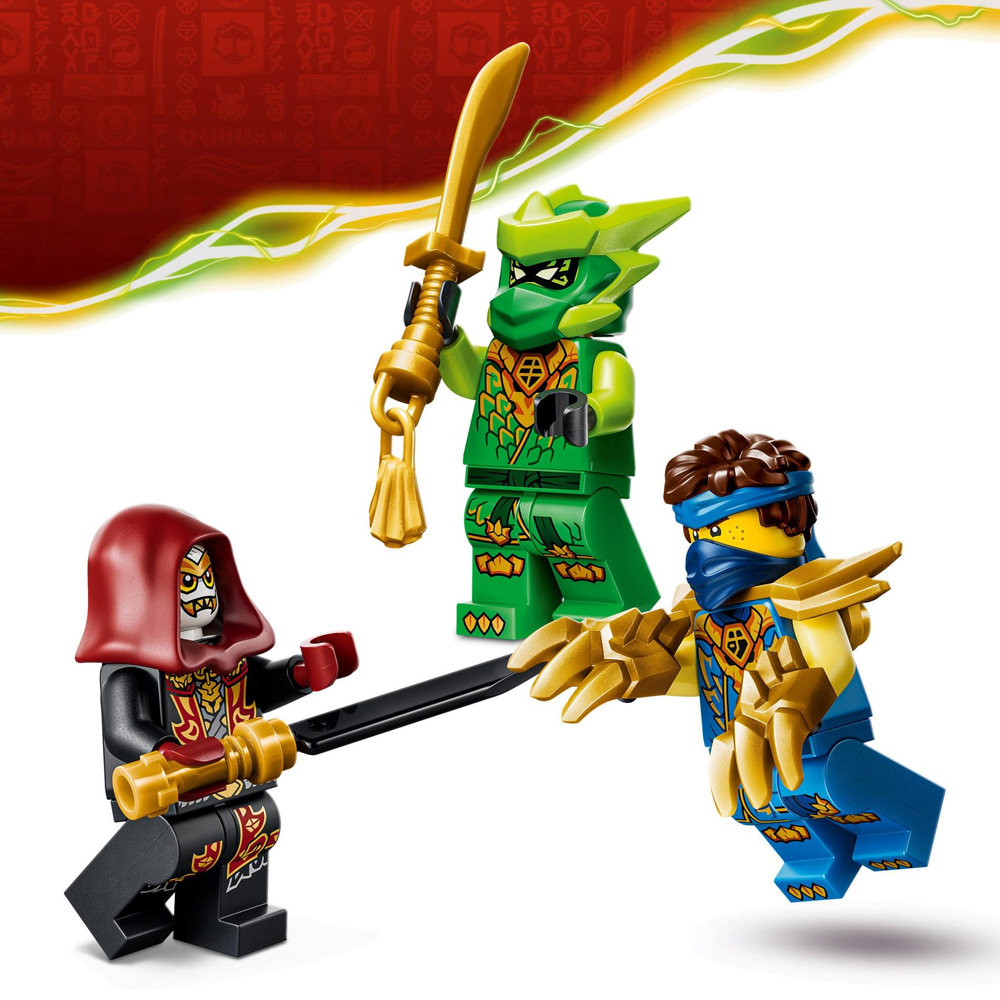 Конструктор Лего Ниндзяго Битва роботов-драконов Ллойда 71862 | LEGO NINJAGO Lloyd's Dragon Mech Battle 81 деталь | 6+