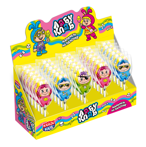 Карамель на палочке "ЛАБУ КЛАБ" 13гр*30шт*12 блоков
