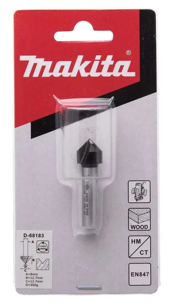 Фреза Makita D-68183 "Эконом", для V-пазов, диаметр хвостовика 8 мм Фреза Makita D-68183 "Эконом", для V-пазов, диаметр хвостовика 8 мм
