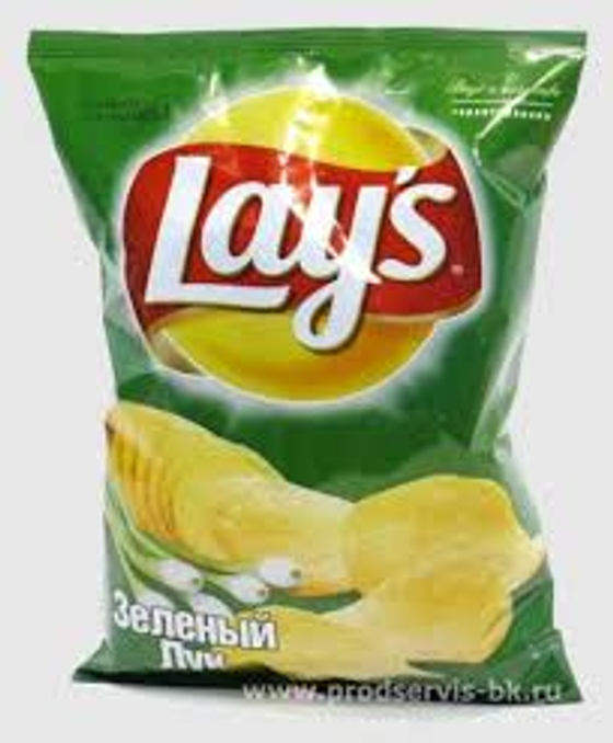 Чипсы Lays 70 гр Зелёный ЛУК (25)