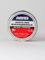 Изолента ПВХ ABRO черная (15ммх9,1м)