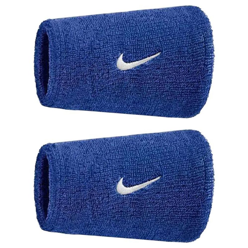 Напульсник теннисный Nike Swoosh Double-Wide 2P - game royal/white