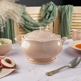 Супница 2200 мл, фарфор,серия "Aristocrat-Peach Tea", Noble