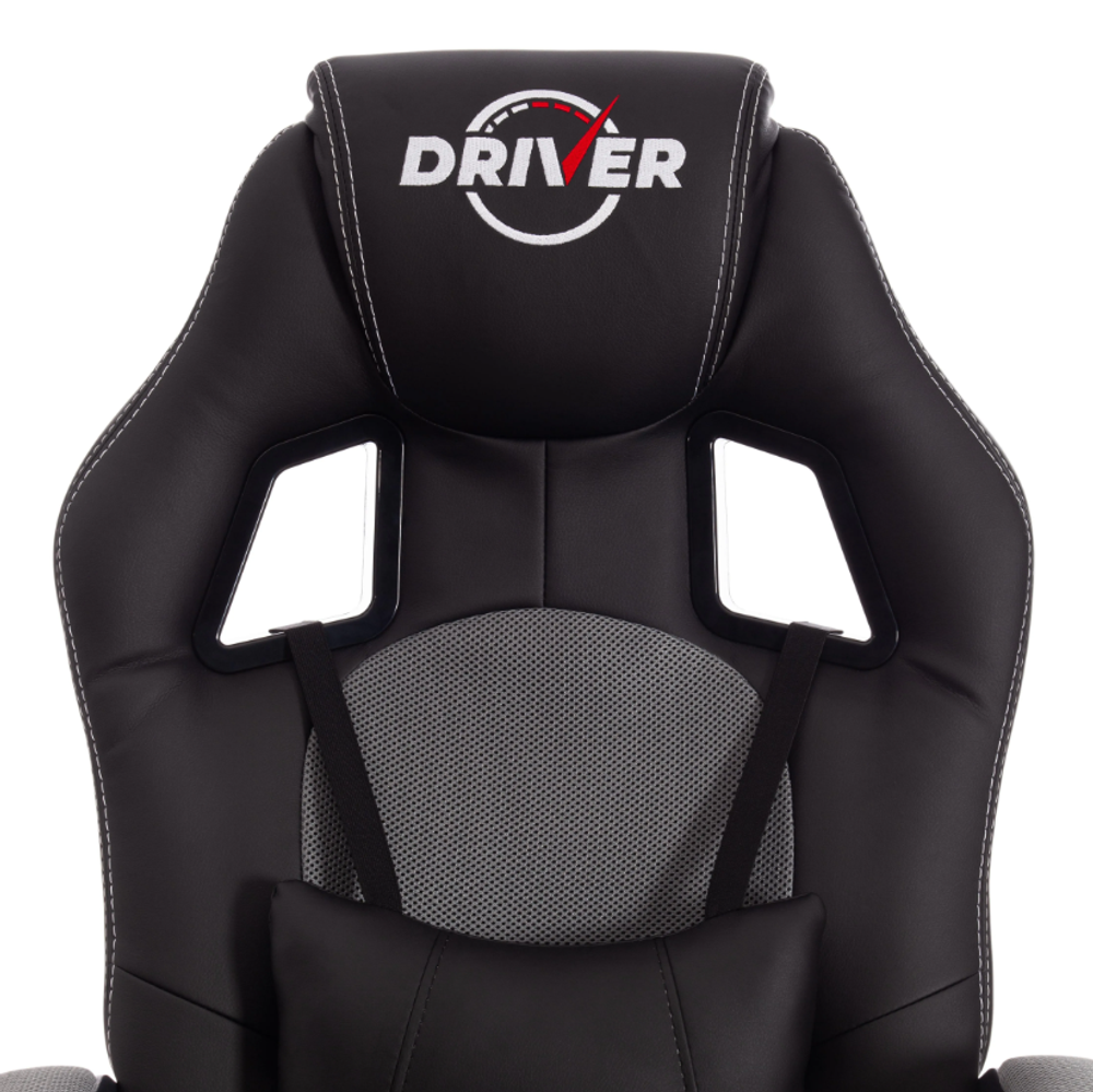 Driver Кресло (кожзам/ткань черный/серый)