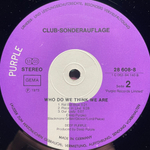 Deep Purple ‎– Who Do We Think We Are (Германия 1973г.) Club