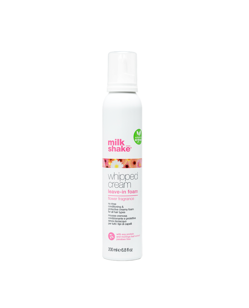 milk_shake Whipped Cream Flower 200 мл — веганские несмываемые крем-сливки для увлажнения и защиты волос