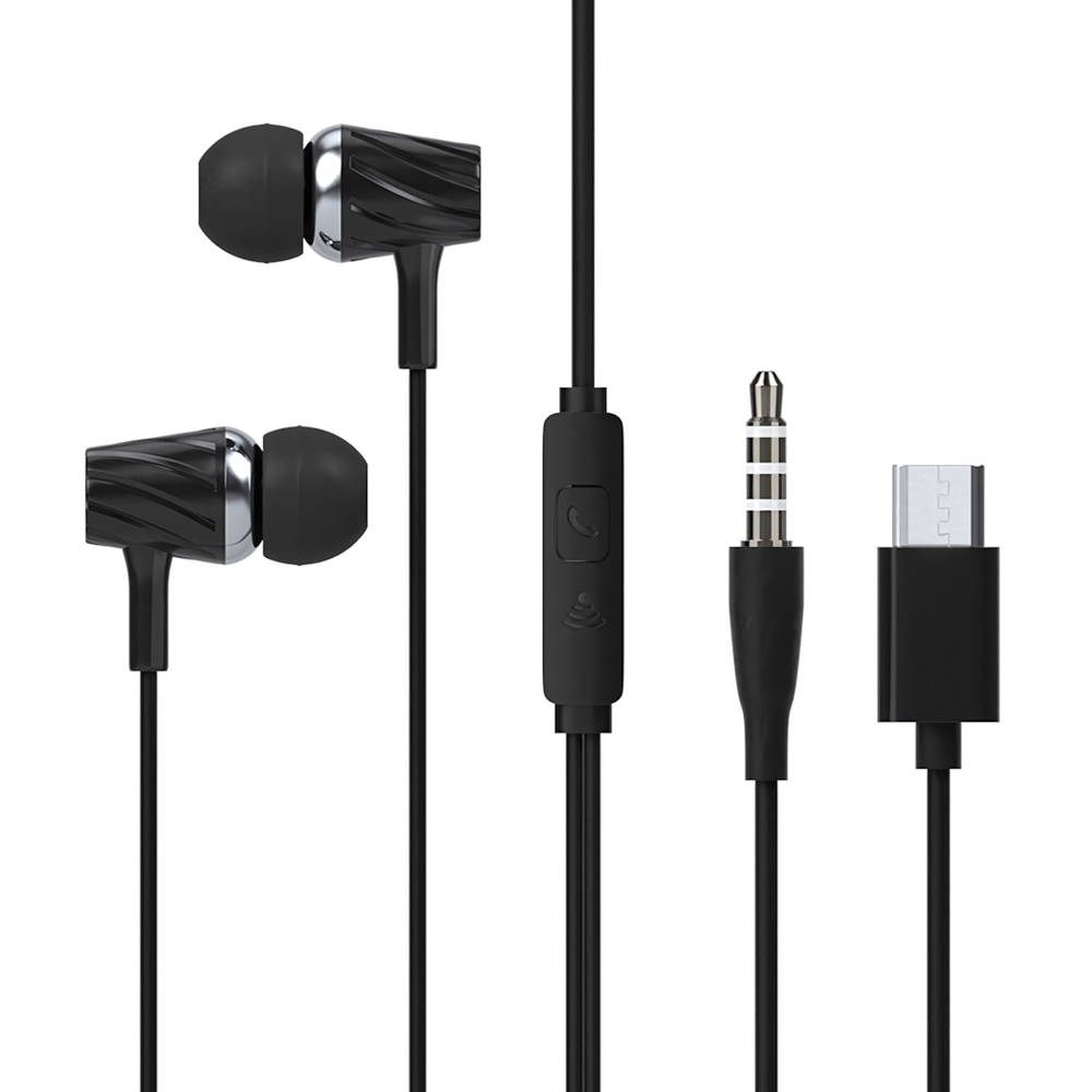 Гарнитура Mietubl MTB-LC01, вакуумные, разъем Type-C, кабель 1.2 м Black