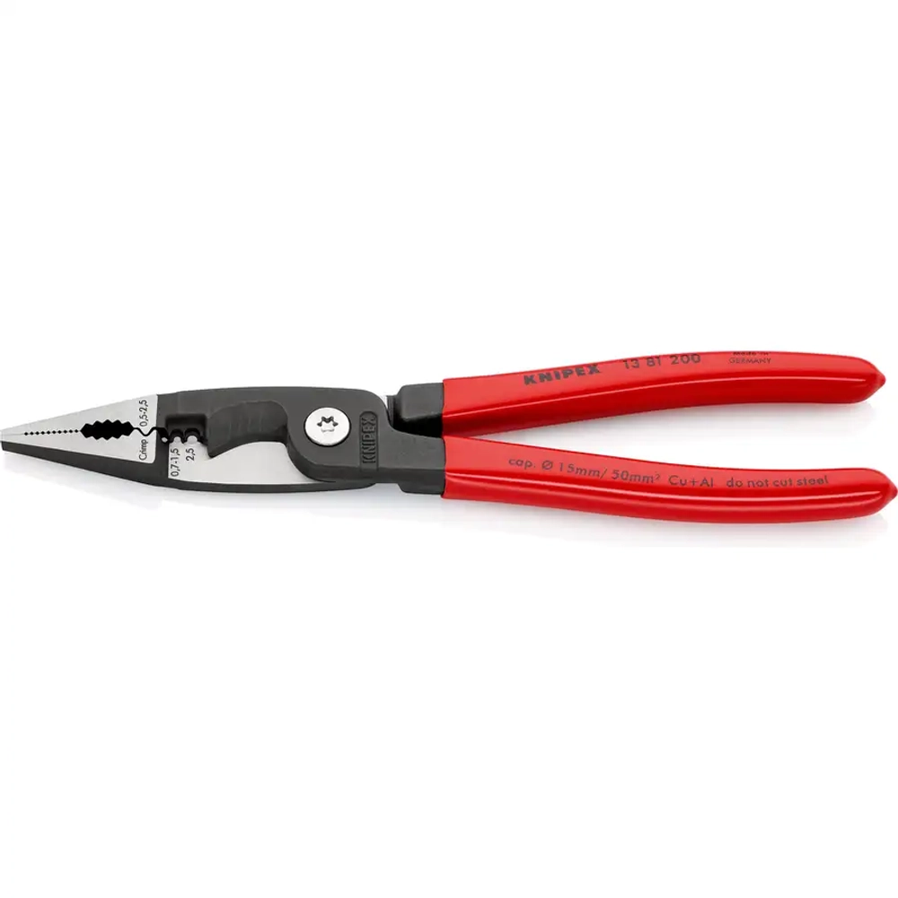 Электромонтажные клещи черненые 200 мм Knipex 13 81 200