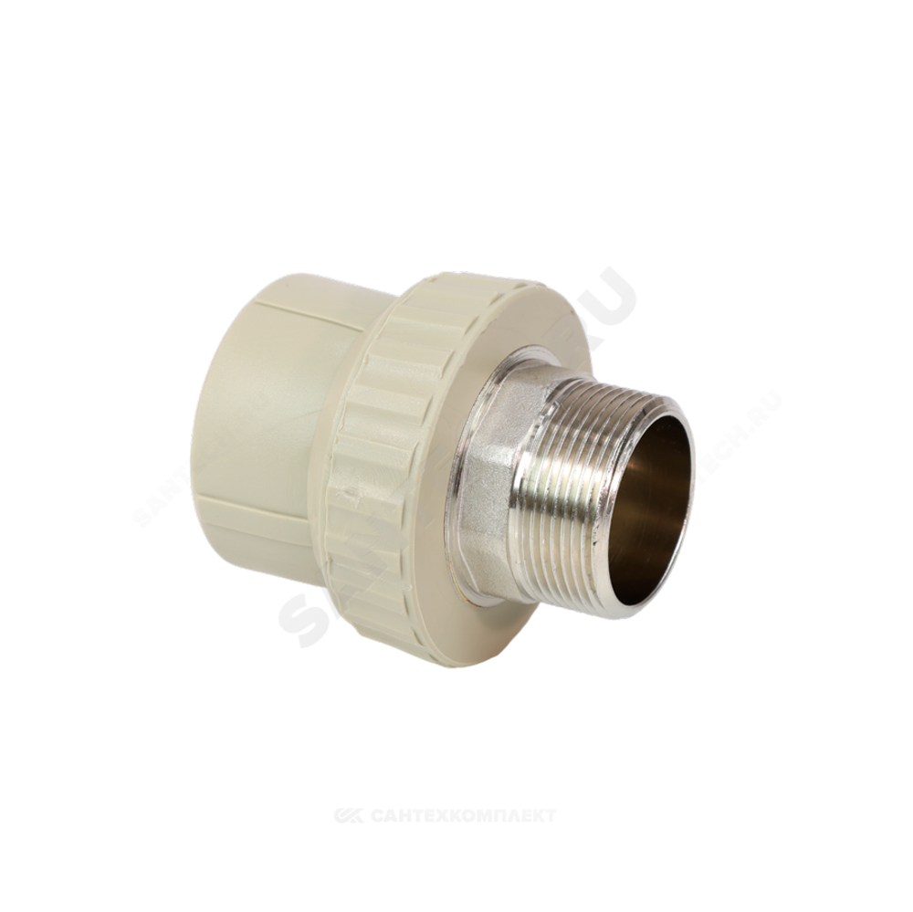 Муфта PP-R комбинированная серая Дн 40х1 1/4" НР под ключ VALFEX 10135040Г