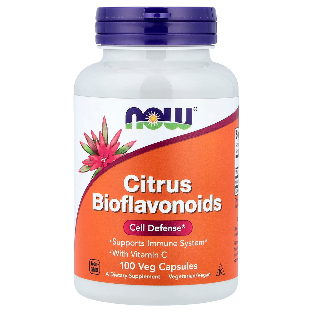 NOW Foods, Цитрусовые биофлавоноиды, 100 растительных капсул