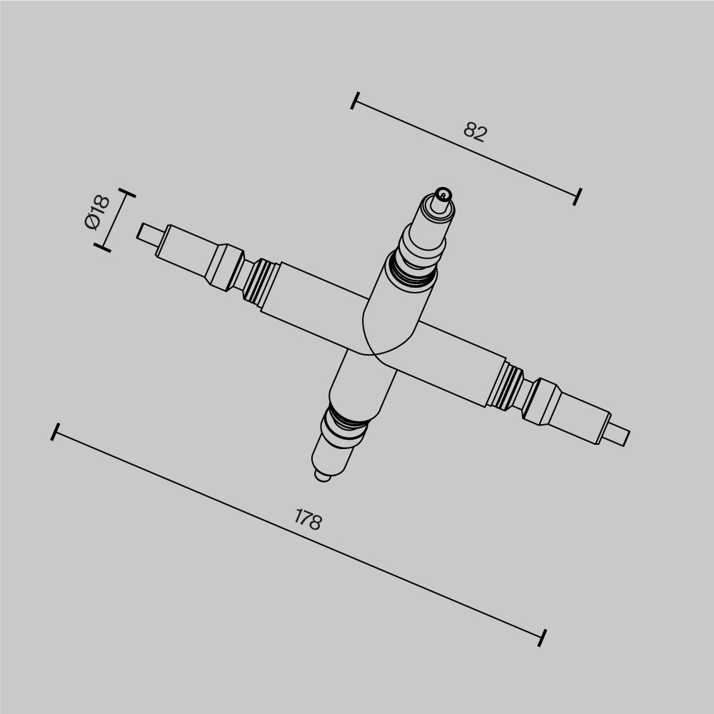 Коннектор X образный для штанговой системы Maytoni AXITY CA008TX-B