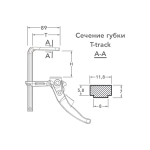 Струбцина кованая для установки в Т-паз 200х60 мм Woodwork RTC-2060