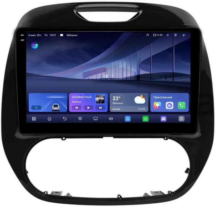 Магнитола для Renault Kaptur 2016+ (кондиционер) - Kuberg QLed+2K, Android 14, TS105, Быстрейшая, CarPlay, SIM-слот