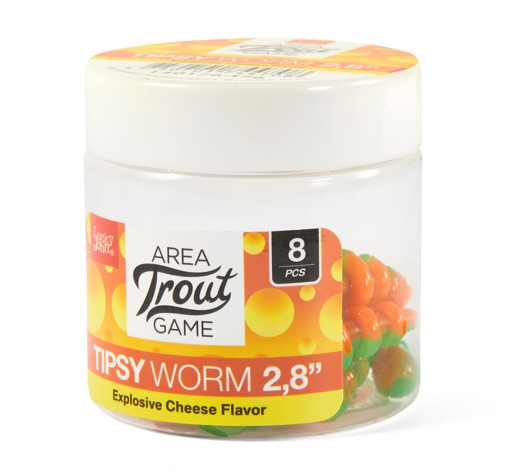 Слаги съедобные LJ Pro Series TIPSY WORM 2,8in (7,12 см), цв. T76, 8 шт.