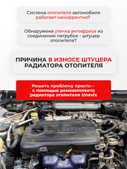 Штуцер радиатора отопителя Nissan Sunny B15 1998-2004 (SH1)