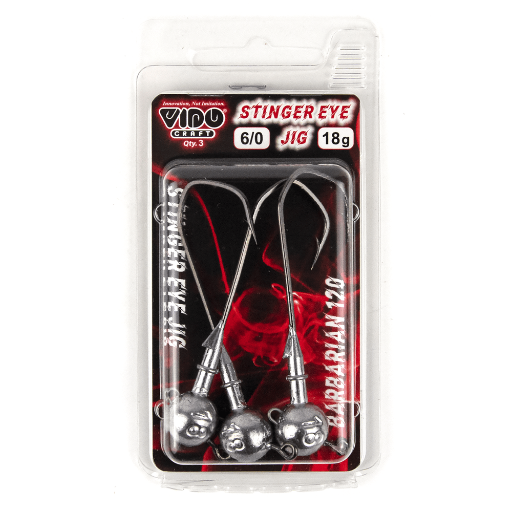 Джиг некрашеный Stinger Eye Jig, крючок Vido Craft VD-079 6/0 (3шт/уп)