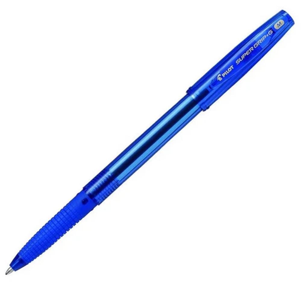 Ручка шариковая с грипом PILOT Super Grip G, СИНЯЯ, узел 1 мм, линия 0,27 мм, BPS-GG-M L