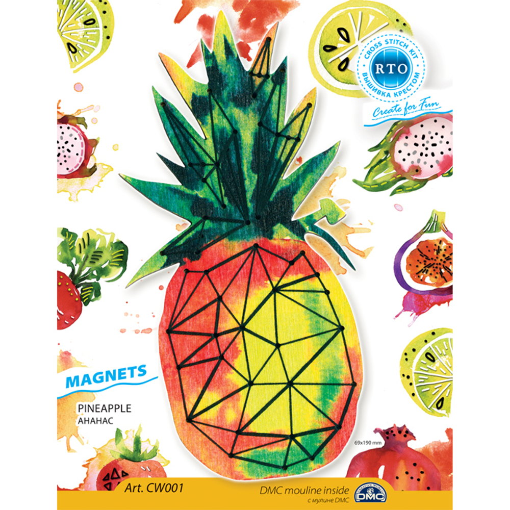 Название по-английски:	Pineapple¶Название по-русски:	Ананас¶Размер кадра, см:	6,9*19¶Тип ниток:	Мули