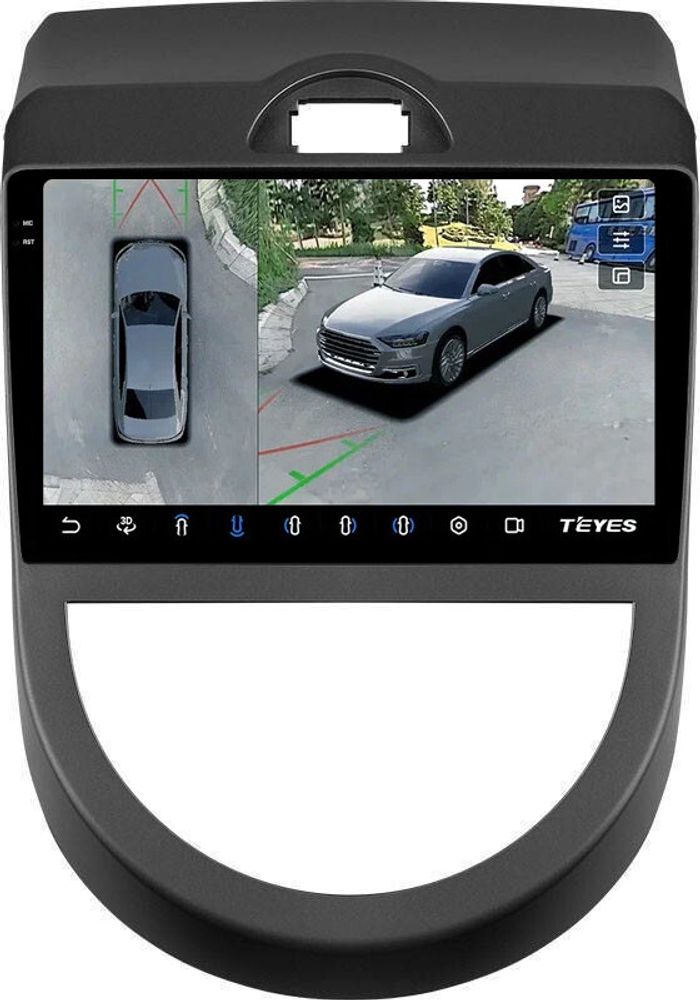 Магнитола для KIA Soul 2008-2011 (AM) - Teyes CC3-2K-360 на Android 10, Быстрая, 2K QLED, CarPlay, 4G SIM-слот, 4 камеры в комплекте