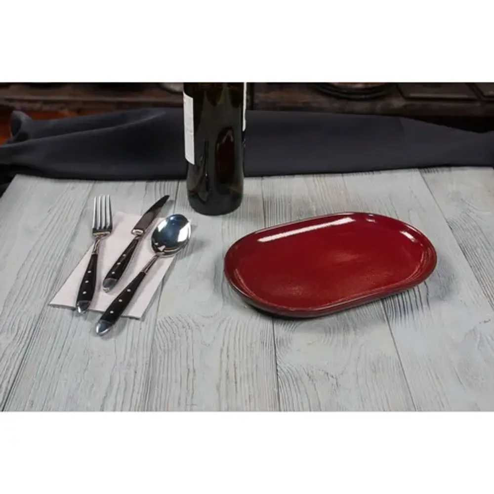 Блюдо овальное 25*16 см h2,4 см Evolution Dark Red P.L. Proff Cuisine [1]