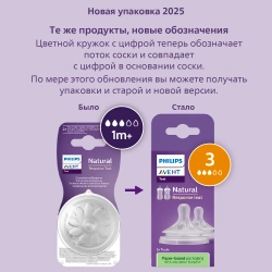 Соска силиконовая Philips Avent 2шт 3 поток SCY963/02