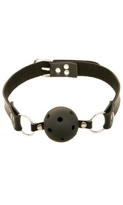 Кляп с отверстиями Breathable Ball Gag (Цвет: черный)