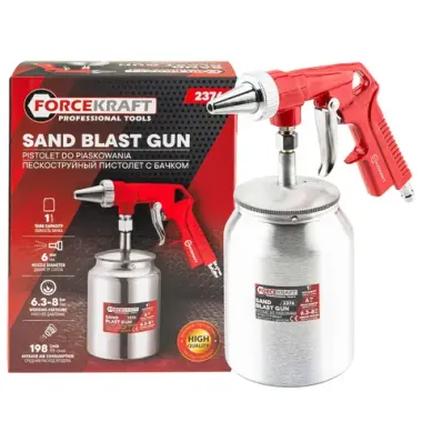 Пескоструйный пистолет с бачком 1л FORCEKRAFT FK-2376