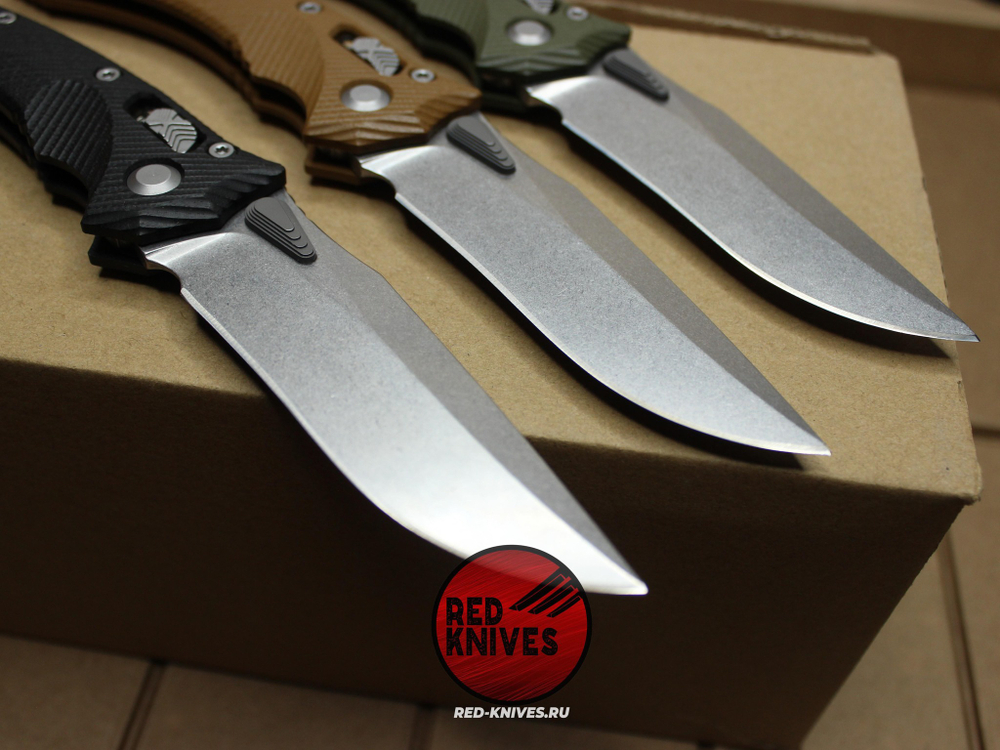 Нож Microtech Amphibian G10 - черная рукоять G10, клинок стоунвош RK/457