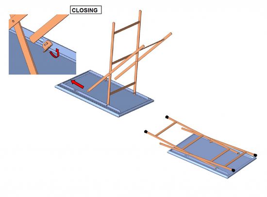 Комплект металлической складной мебели Arc en Ciel