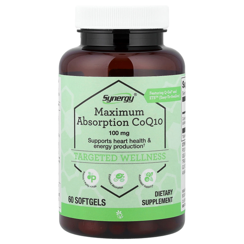 Vitacost, коэнзим Q10 для максимального усвоения, 100 мг, 60 капсул