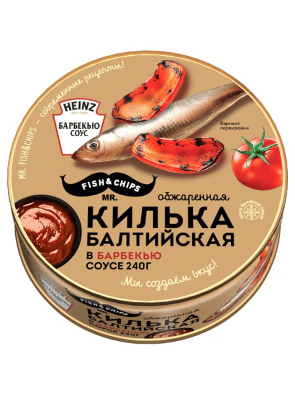 Килька балтийская в барбекью соусе 240гр