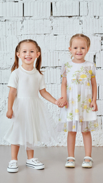 Платье летнее трикотажное для девочки 2-8 лет Fleur de Vie