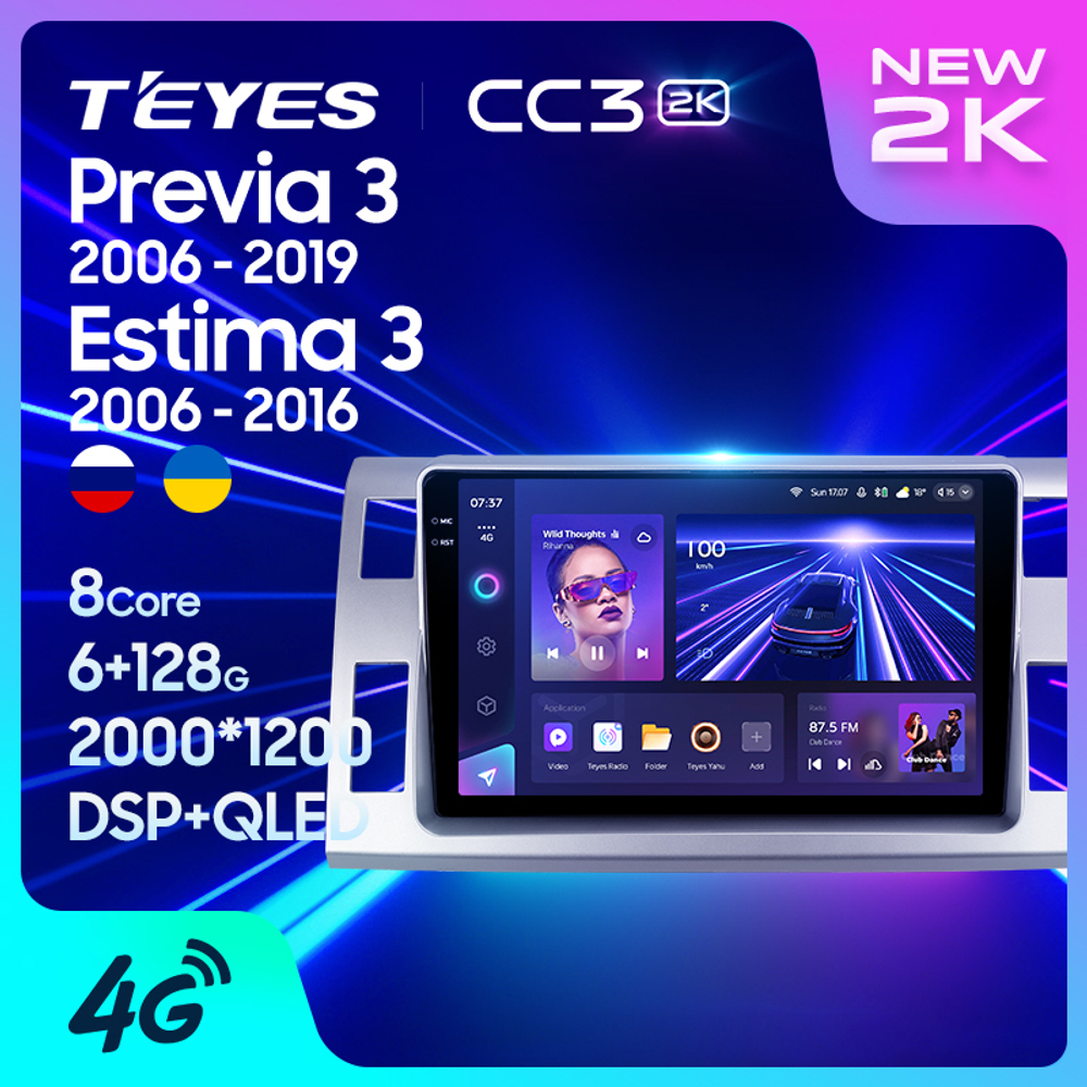 Teyes CC3 2K 10,2"для Toyota Previa, Estima 3 2006-2019 (прав)