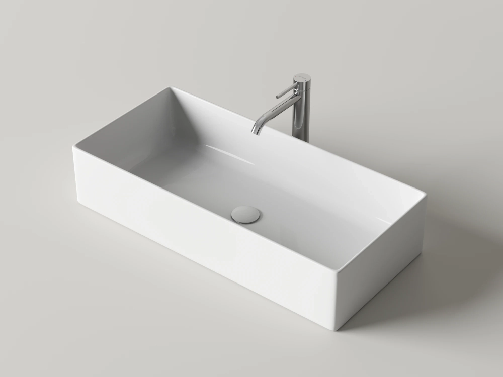 Раковина накладная Ceramicanova Адель (Adele) 760x340x160 белый, CN6090