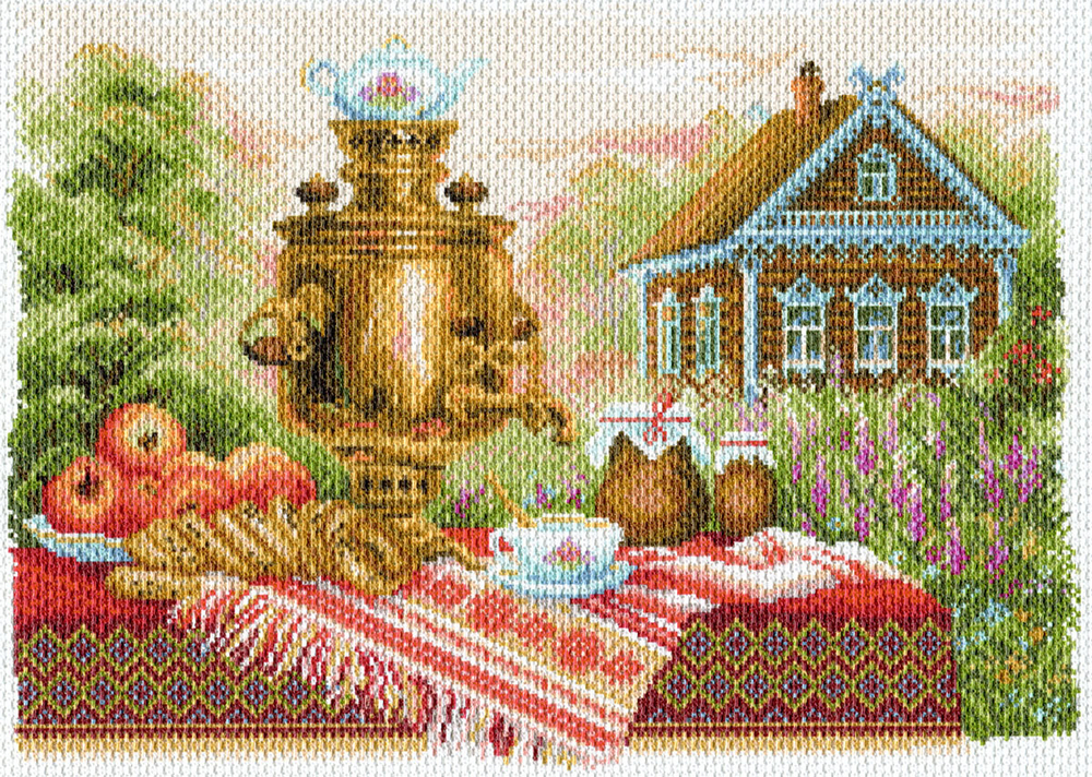 "Деревенский натюрморт"-1710 канва с рисунком