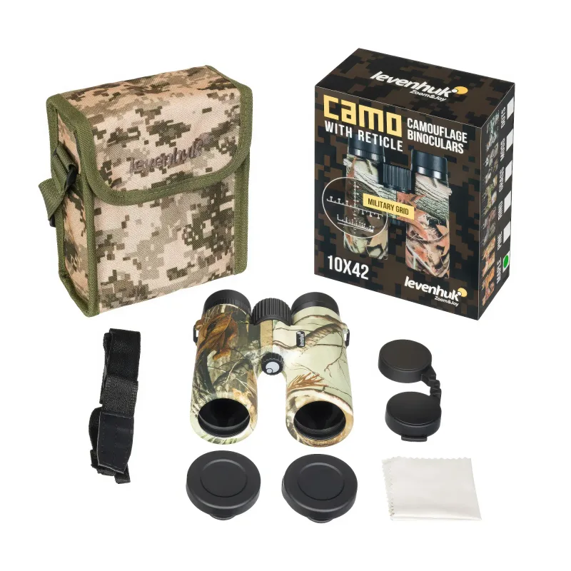 Бинокль Levenhuk Camo Maple 10x42 с сеткой - изображение 10