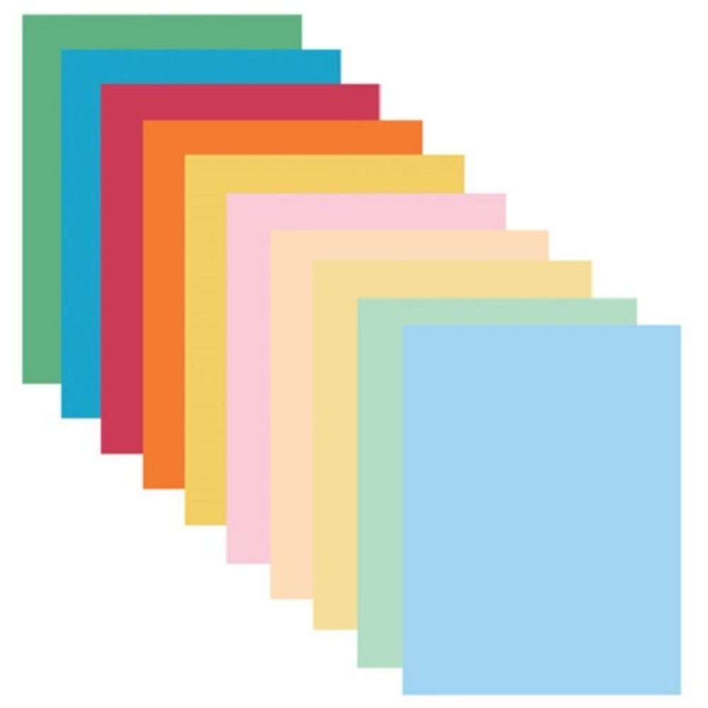 Бумага цветная mix 10цв, 100л, А4, 80г/м2, Brauberg Mullticolor