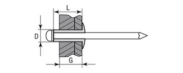 KRAFTOOL Inox, 4.8 x 10 мм, 500 шт, нержавеющие заклепки (311705-48-10)