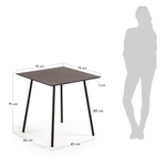 Стол La Forma (ex Julia Grup) Ulrich 75х75 черный