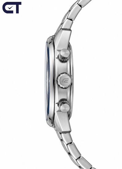 CASIO EFR-575D-2ADF EDIFICE мужские наручные часы — стальной хронограф с синим циферблатом
