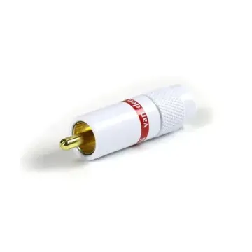 Разъем RCA Van den Hul C-7.3 Цвет белый. Красная маркировка