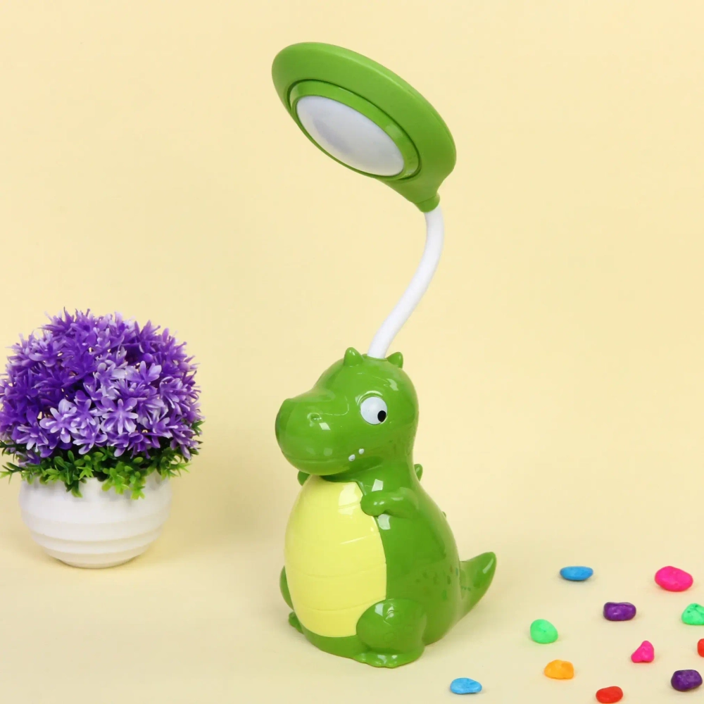 Настольная лампа «Sweet - Дино» 7*13*25 см LED, USB 1w 5v, Желтый/зеленый