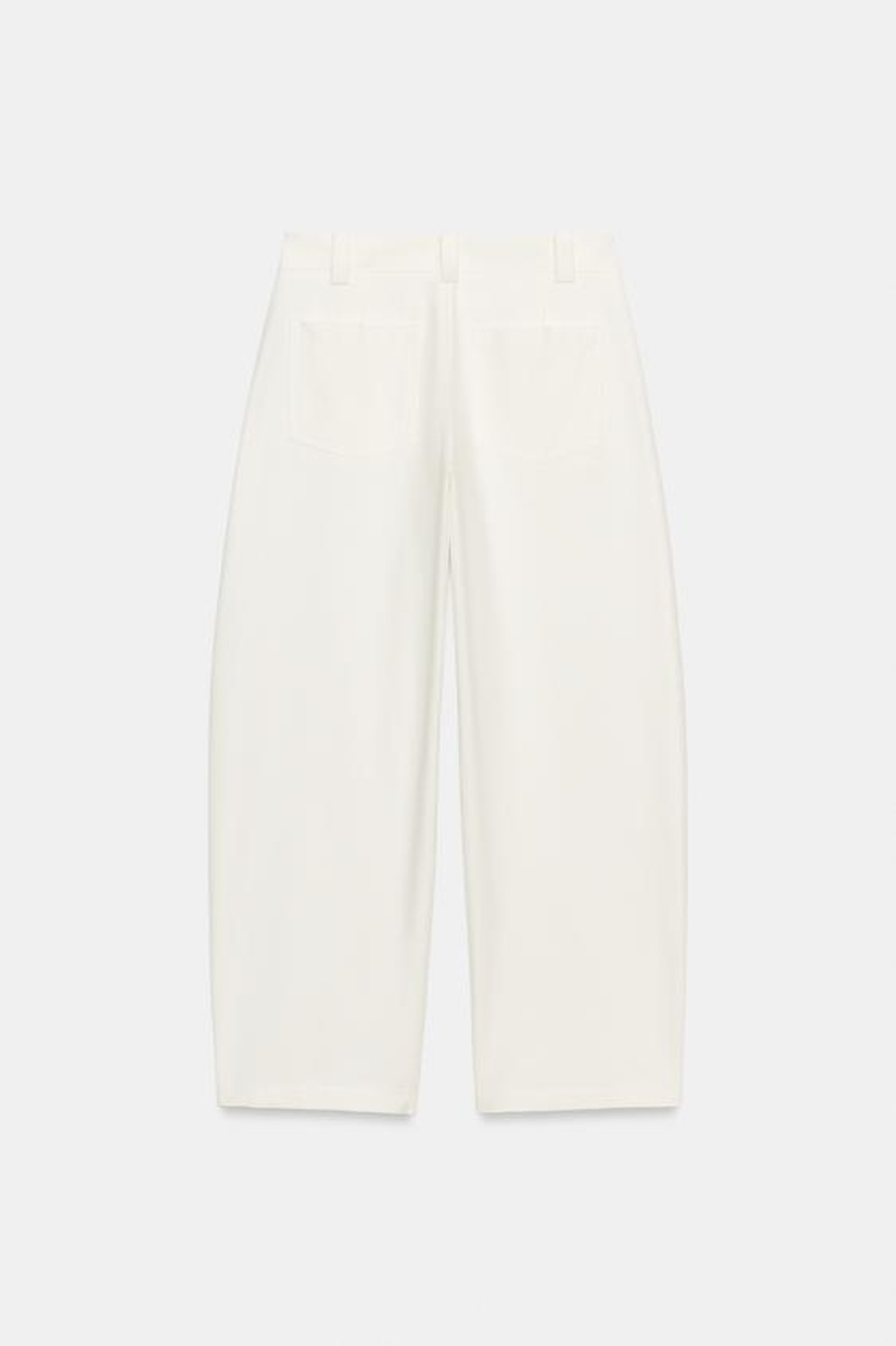 ZARA БРЮКИ БАРРЕЛЬ, ЭКРЮ
