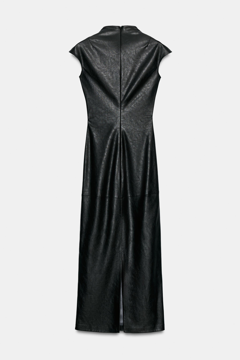 ПЛАТЬЕ МИДИ ИЗ ИСКУССТВЕННОЙ КОЖИ — ZARA