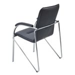 Стул Helmi HL-F04 "Самба М", каркас металл хром, экокожа, черный BOX2