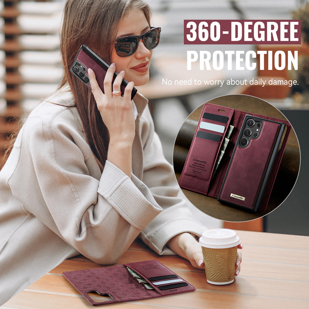 Чехол-кошелек CaseMe 2 in 1 MagSafe Samsung Galaxy S24 Ultra