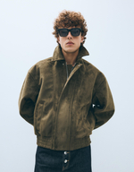 Мужская куртка из искусственной замши - BERSHKA