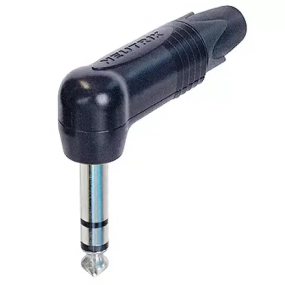 Neutrik NP3RX-BAG кабельный разъем Jack 6,3мм TRS (стерео) штекер угловой, черненый корпус