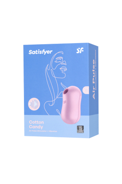 Вакуум-волновой бесконтактный стимулятор клитора Satisfyer Cotton Candy, силикон, фиолетовый